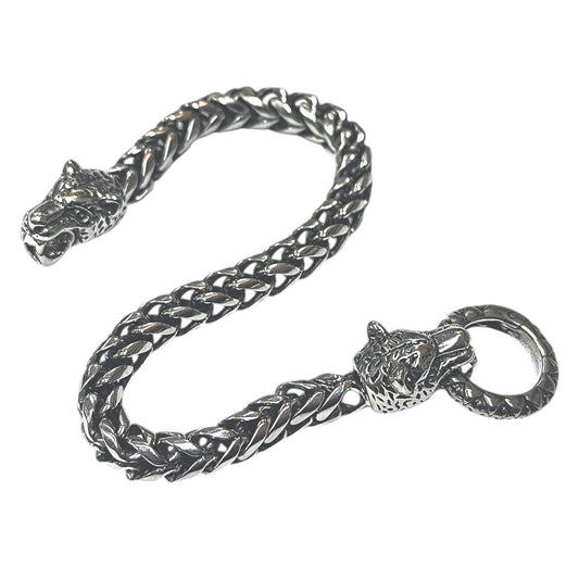 Pulsera Acero 21 Cms Cierre Cabeza De Pantera 600103480-04