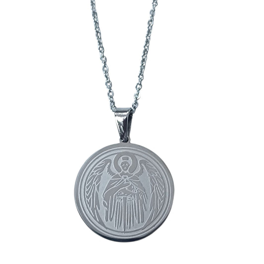 Collar Acero Arcangel San Rafael 25 mm Cadena 42+5 Cms REF: 600104422