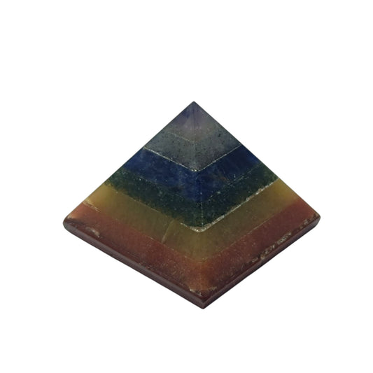 32257-00 Piramide Mineral 7 Chakras Tamaño Aprox. 2cm a 3cm. - stonez