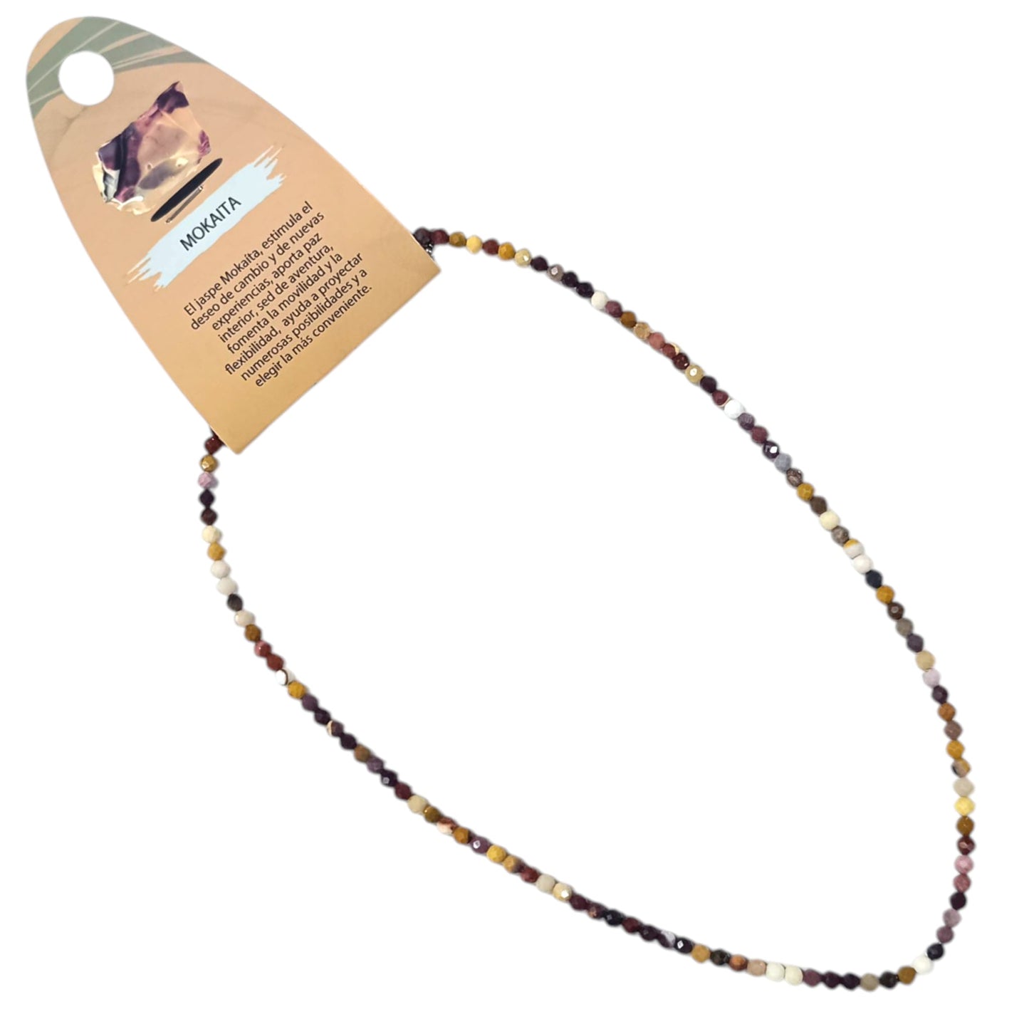 600603694 Collar Mokaita 3 mm Facetada 40+5 Cms Cierre Acero