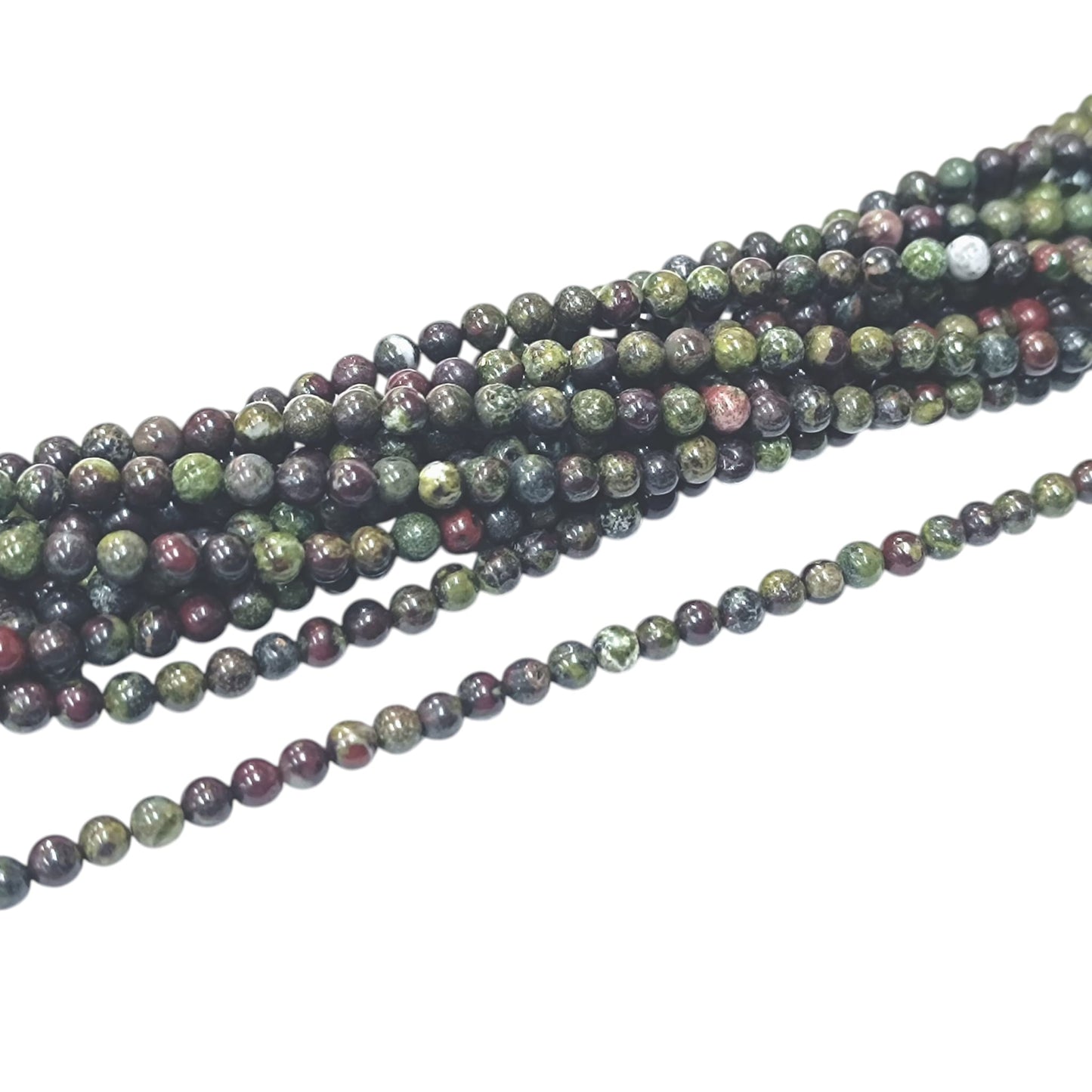 Tira Cuentas Piedra Sangre Dragon 4 mm REF: 43553