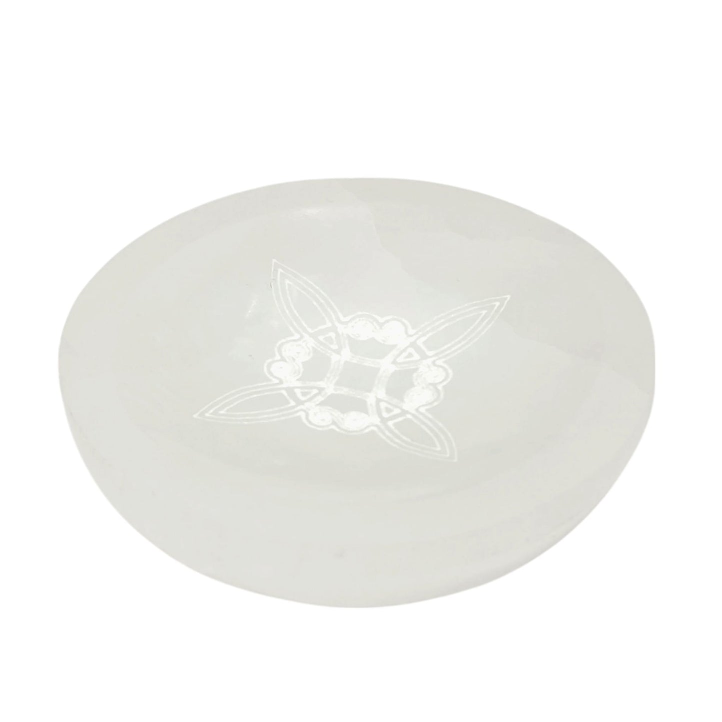 401204166 Cuenco Selenita Nudo De Bruja 10 Cms Aprox