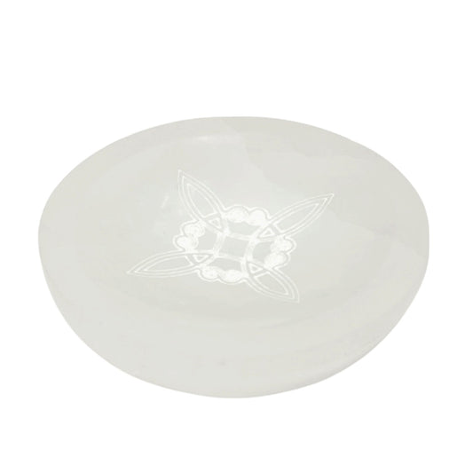 401204166 Cuenco Selenita Nudo De Bruja 10 Cms Aprox