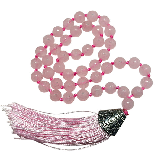 Codigo Sagrado 45 Cuentas Cuarzo Rosa Bolas 8mm 600101463-02
