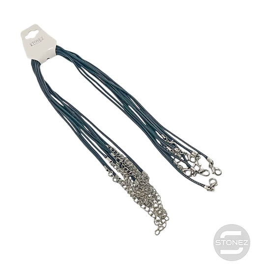 30702 Paquete 10 Unidades De Cordones Color Negro 45 Cms 2 mm Grosor Cierres En Metal