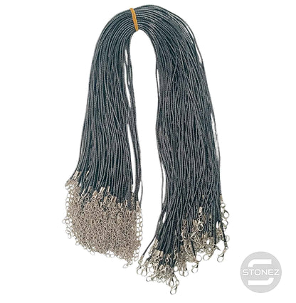 30703 Paquete 100 Unidades De Cordones Color Negro 45 Cms Cierres En Metal