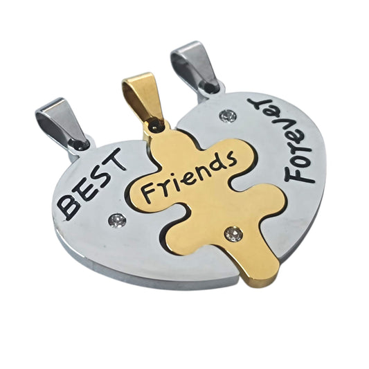 Colgante Triple Corazon Puzzle 30 mm 32539-02
