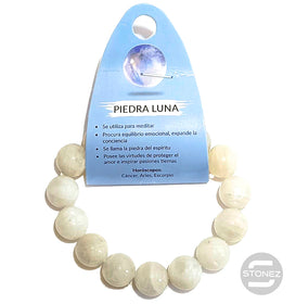 3148900 Pulsera Piedra Natural Piedra Luna 13 a 13.5 mm Aprox