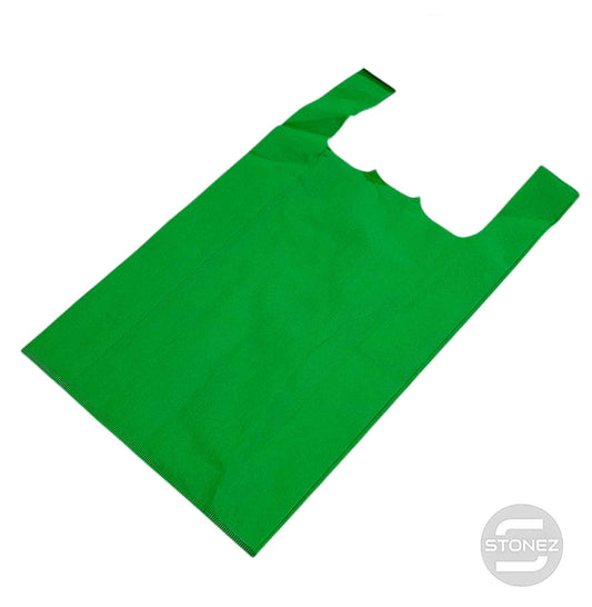 37383 Paquete 50 Bolsas Tela Color Verde 32x58 Cms Aprox