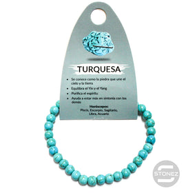 37615-03 Pulsera De Turquesina Sintética 6 mm