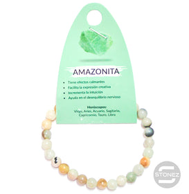 37615-40 Pulsera Piedra Natural Amazonita 6 mm