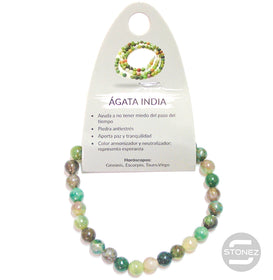 37616-35 Pulsera De Agata India 6 mm