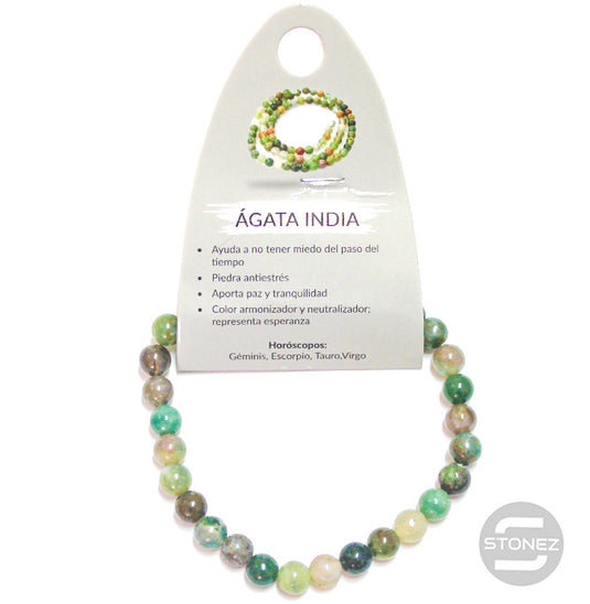 37616-35 Pulsera De Agata India 6 mm