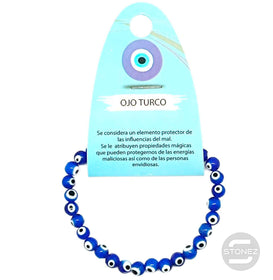 37616-99 Pulsera Cristal Ojo Turco 6 mm