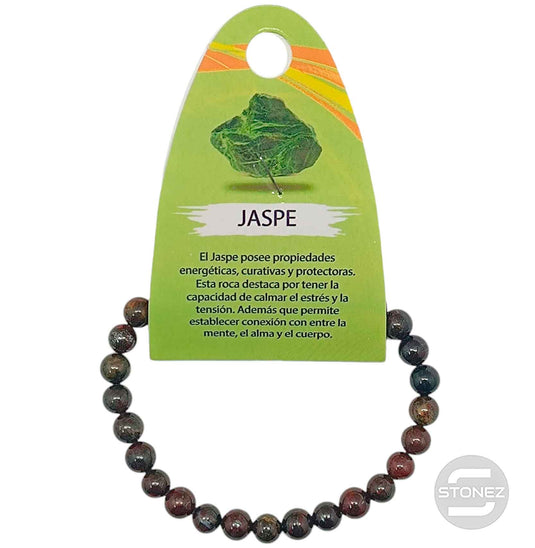 37617-34 Pulsera Piedra Natural Jaspe Sardo 6 mm