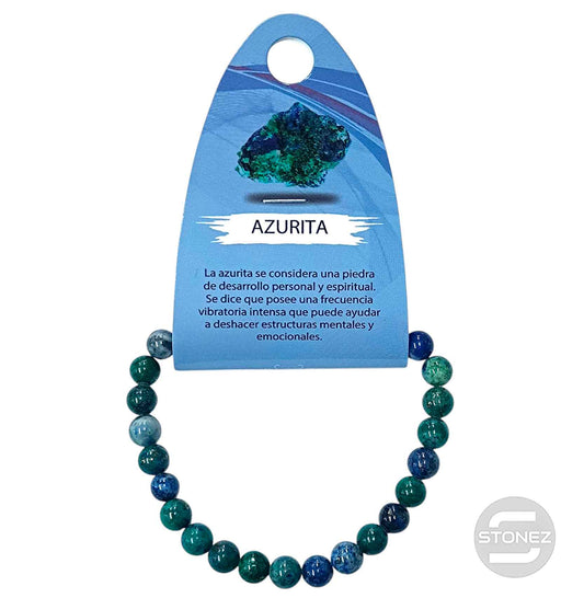 37622-43 Pulsera Piedra Natural Azurita 6 mm
