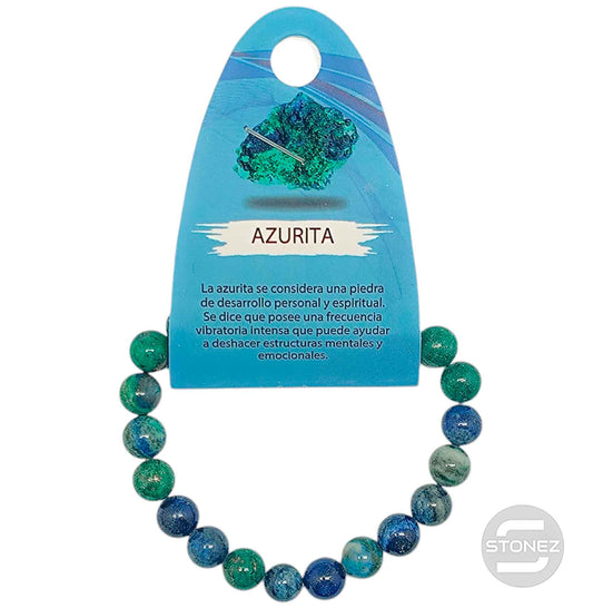 37624-43 Pulsera Piedra Natural Azurita 8 mm