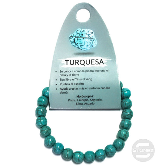 37624-03 Pulsera De Turquesina Sintética 8 mm