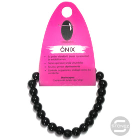 37624-04 Pulsera De Onix 8 mm.