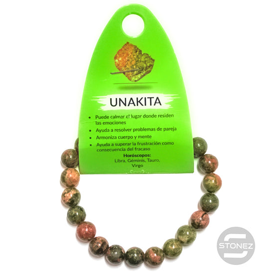 37624-20 Pulsera Piedra Natural Unakita 8 mm