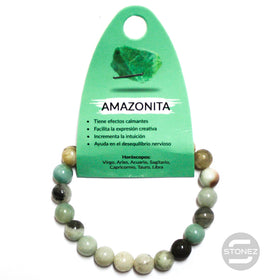 37624-40 Pulsera Piedra Natural Amazonita 8 mm