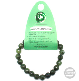 37626-44 Pulsera Piedra Natural Jade Vietnamita 8 mm