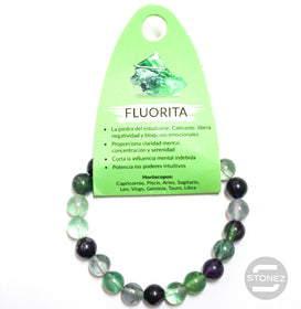 37630-25 Pulsera Piedra Natural Fluorita 8 mm