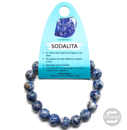 37637-16 Pulsera Piedra Natural Sodalita 10 mm