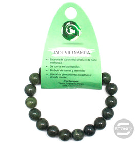 37639-44 Pulsera Piedra Natural Jade Vietnamita 10 mm