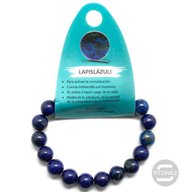 37641-13 Pulsera De Lapis Lázuli 10 mm