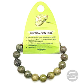 37641-31 Pulsera De Rubi En Fucsita 10 mm