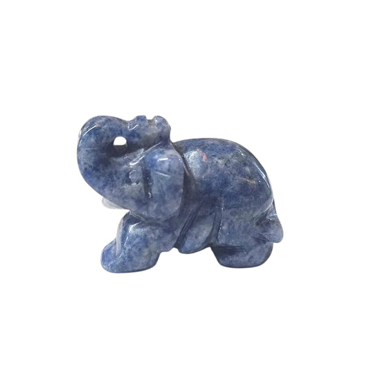 Elefante Tallado Piedra Natural Sodalita 25 mm Aprox  (La Pieza Puede Ser Diferente A La Foto) Aprox Ref: 1114