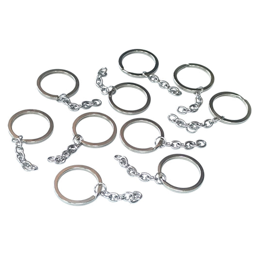 Paquete 10 Anillas Acero Para Llaveros 30 mm  Ref 38252