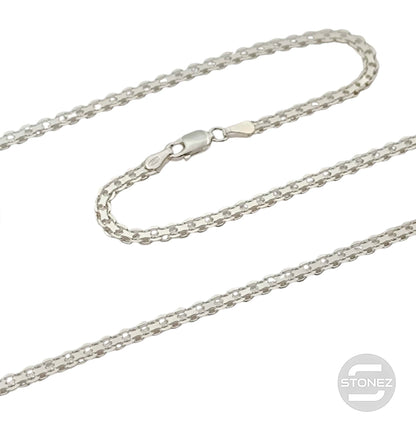 BISMARK50 Cadena Plata 925 45 Cms Grosor 3x1 mm aprox 39673-45