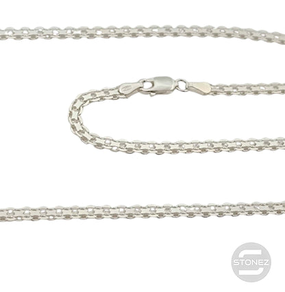 BISMARK50 Cadena Plata 925 45 Cms Grosor 3x1 mm aprox 39673-45