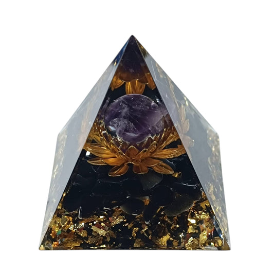 400202371-030 Pirámide Orgonita Con Mineráles 5 Cms Aprox - stonez