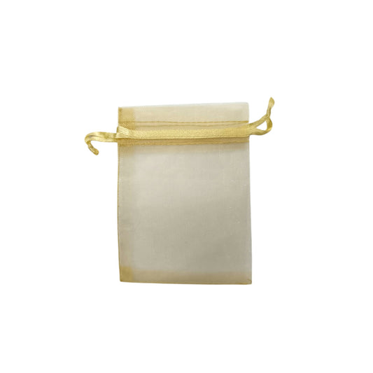 Paquete 100 Bolsas Organza Color Dorado 7x9 Cms Aprox 600104580