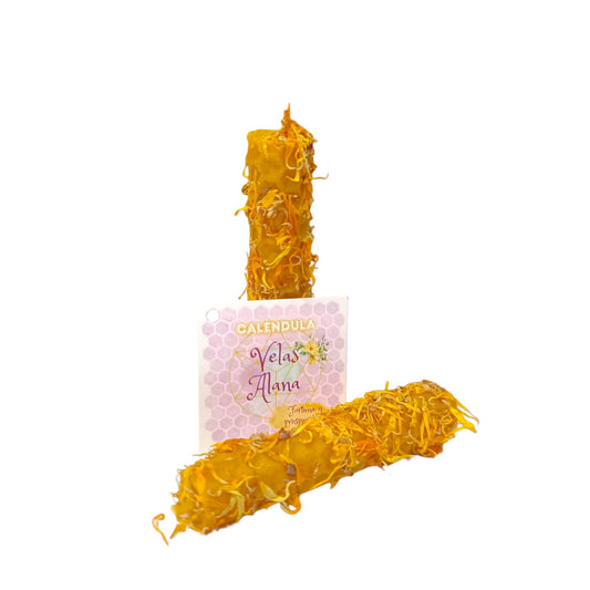 Vela Miel Ritualizada con Calendula – Fortuna Y Prosperidad 8 x 1.5 Cms (2 Uds) 61764