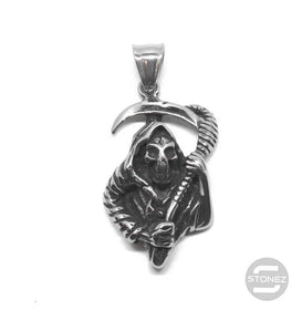 400101109-24 Colgante Acero Santa Muerte 22x38 MM