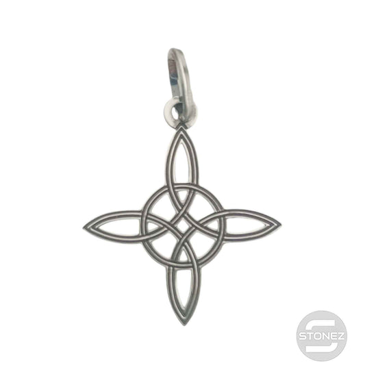 400701532 Colgante De Plata 925 Nudo De Bruja 27 mm