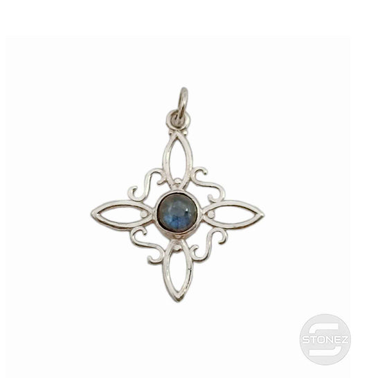 400801764 Colgante Plata 925 Nudo De Brujas Y Labradorita 30 mm Aprox