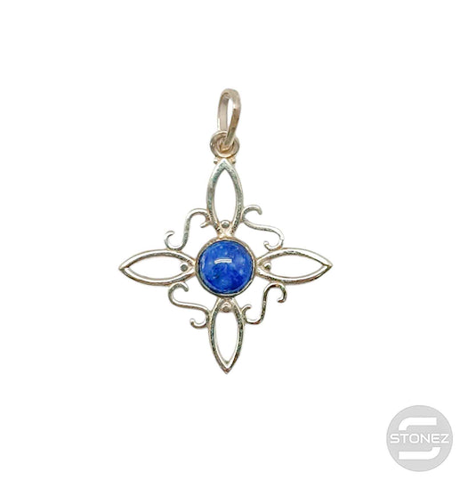 400801764 Colgante Plata 925 Nudo De Brujas Y Lapis Lázuli 30 mm Aprox