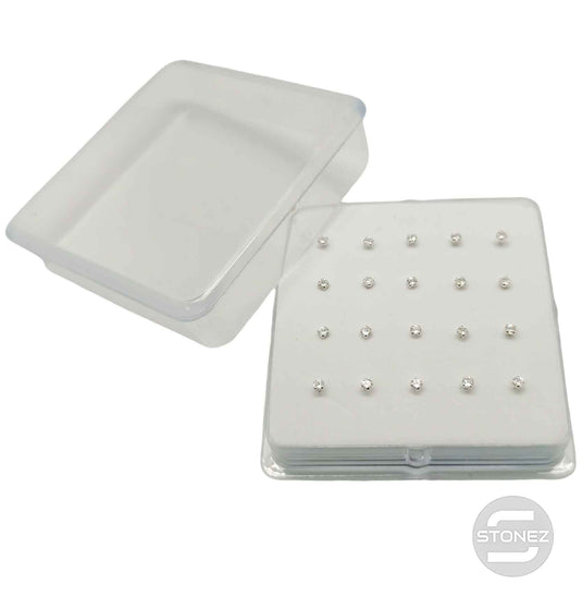 400802391-02 Caja 20 Unidades Pircing Nariz Pñata 925 Circonitas 2 mm