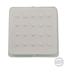 400802391-02 Caja 20 Unidades Pircing Nariz Pñata 925 Circonitas 2 mm