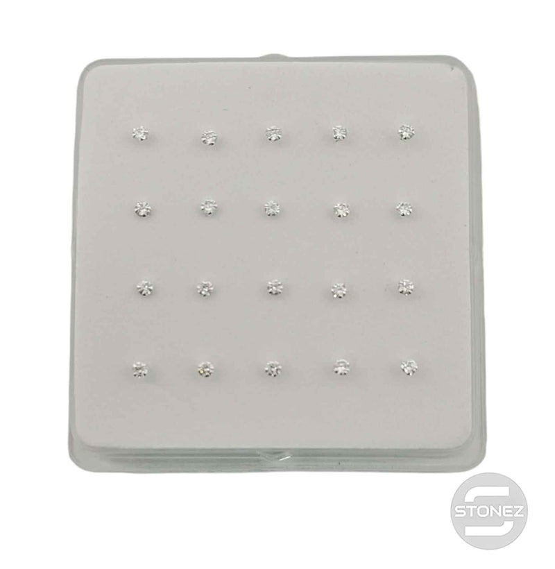 Cargue la imagen en el visor de la galería, 400802391-02 Caja 20 Unidades Pircing Nariz Pñata 925 Circonitas 2 mm
