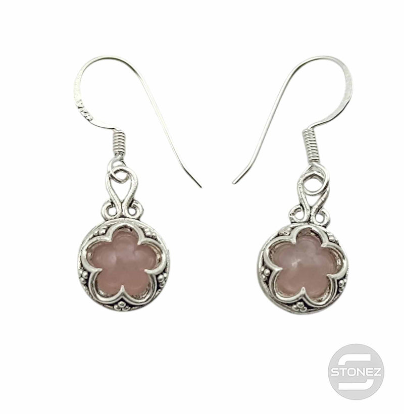 Carregue a imagem no visualizador da galeria, 400802747 Pendientes Plata 925 Gancho Hippie Gotlant Cuarzo Rosa 11 mm Aprox
