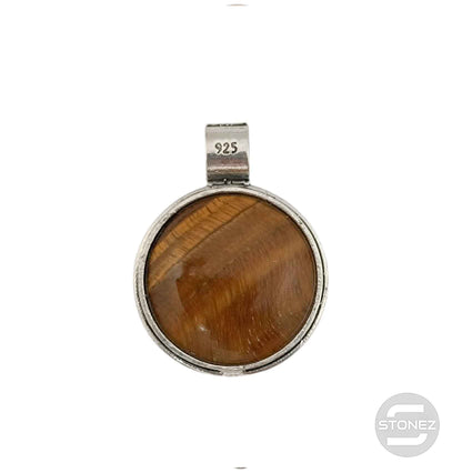 400802940 Colgante Doble Cara Plata 925 Gotlant Ojo De Tigre 13 mm Aprox (UNIDADES LIMITADAS)