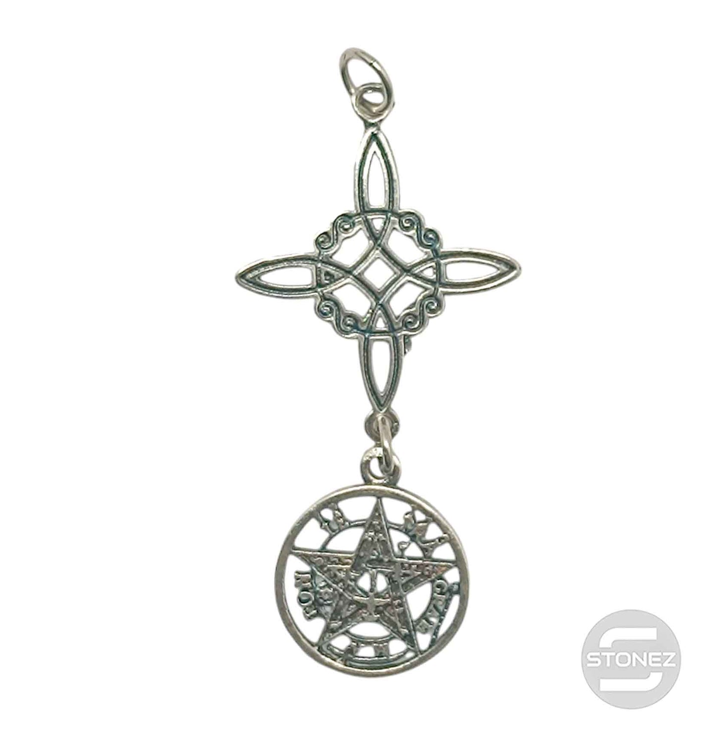 400803185 Colgante Doble Protección En Plata 925 50 mm Largo Aporx