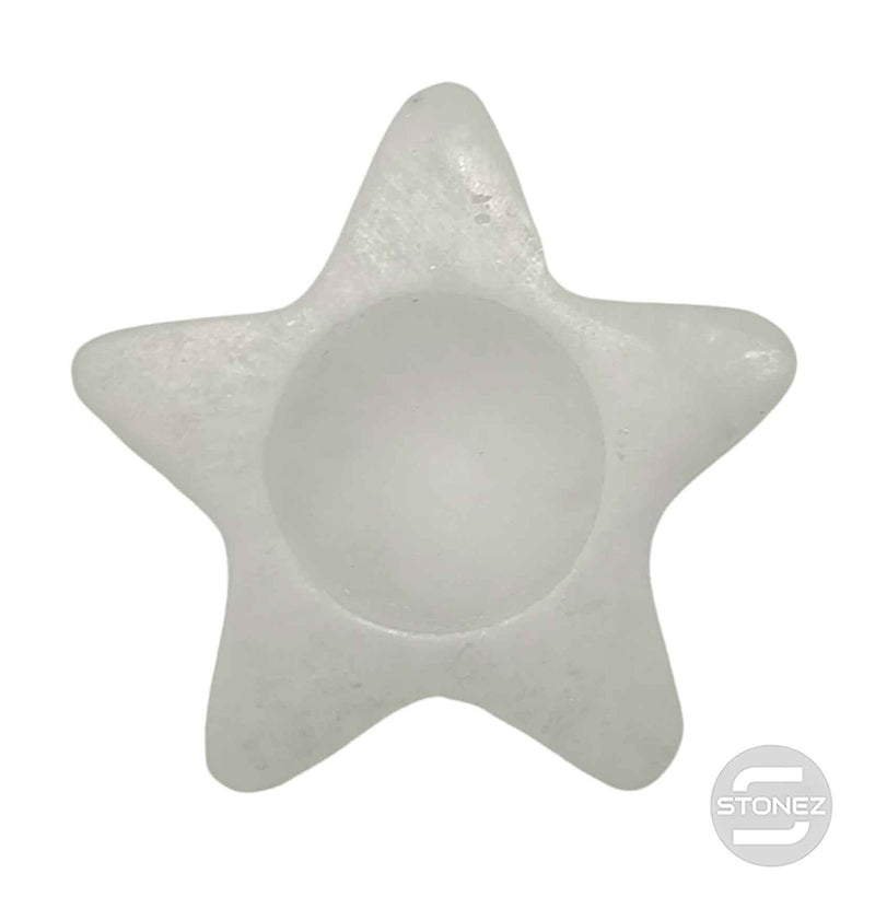 Carregue a imagem no visualizador da galeria, 400901658 Porta Vela Estrella Selenita 9 Cms Aprox
