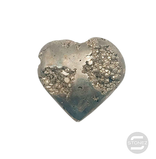 401002972-2 Corazón Mineral Pirita 7 Cms Aprox (224 gramos) pieza unica N2